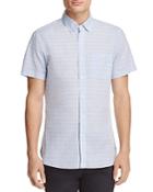 Todd Snyder Stripe Linen Regular Fit Button-down Shirt