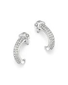 Bloomingdale's Pave Diamond Curved Nail Earrings In 14k White Gold, 0.60 Ct. T.w- 100% Exclusive