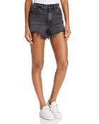 T By Alexander Wang Bite Cut-off Shorts In Grey Aged