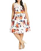 City Chic Floral Fever Dress