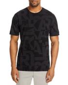 Karl Lagerfeld Paris Cotton Garment Dyed Logo Graphic Tee
