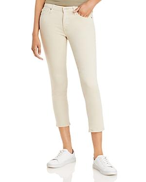Ag Prima Mid Rise Cropped Cigarette Jeans In Mineral Veil