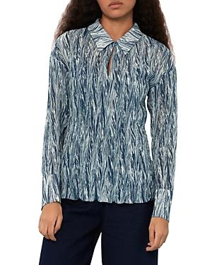 Whistles Marble Stripe Crinkle Shirt
