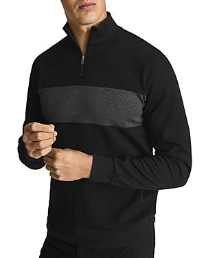 Reiss Lucas Color Blocked Half Zip Sweater