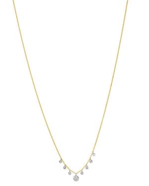 Meira T 14k Yellow & White Gold Diamond Multi Disc Pendant Necklace, 18