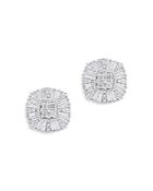 Bloomingdale's Diamond Round & Baguette Statement Earrings In 14k White Gold, 2.0 Ct. T.w. - 100% Exclusive