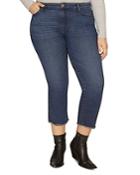 Sanctuary Curve Modern Standard Cropped Straight-leg Jeans In Elysian Blue