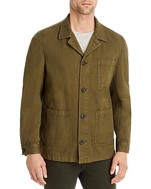 L.b.m Garment Dye Cotton Linen Slim Fit Shirt Jacket