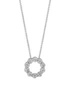 Bloomingdale's Diamond Cluster Circle Pendant Necklace In 14k White Gold, 17-18, 0.50 Ct. T.w. - 100% Exclusive