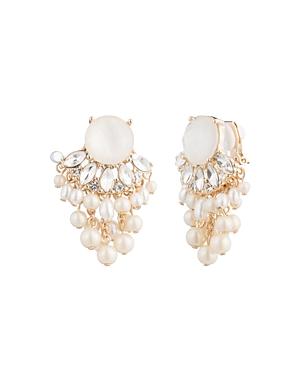 Carolee Cultured Freshwater Pearl Cluster Clip-on Earrings