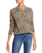 Aqua Cashmere Leopard Print Cashmere Sweater - 100% Exclusive
