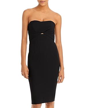 Black Halo Strapless Cutout Detail Sheath Dress
