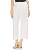 Vince Camuto Pleated Cropped Linen Pants