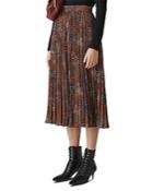 Whistles Abstract Animal Pleated Skirt