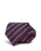 Boss Textured-stripe Silk Skinny Tie