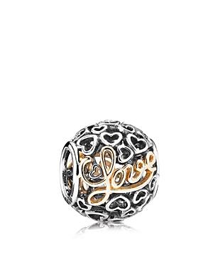 Pandora Charm - Sterling Silver & 14k Gold Message Of Love, Moments Collection