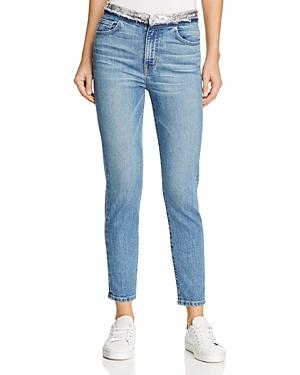 Iro. Jeans Jones Sequin-waist Skinny Jeans In Stone Blue