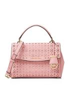 Michael Michael Kors Small Ava Floral Perforated Top Handle Satchel