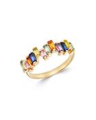 Bloomingdale's Rainbow Sapphire Ring In 14k Yellow Gold - 100% Exclusive
