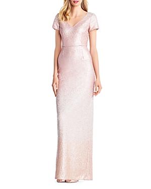 Adrianna Papell Ombre Sequined Gown