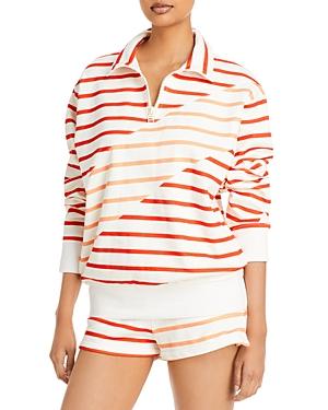 Solid & Striped The Pullover Striped Cover Up Sweatshirt