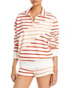 Solid & Striped The Pullover Striped Cover Up Sweatshirt