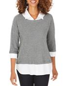 Foxcroft Miles Layered-look Sweater