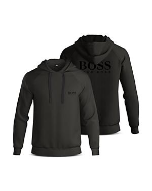 Hugo Boss Flocked Logo Print Hoodie