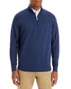 Peter Millar Crown Comfort Interlock Classic Fit Quarter Zip Mock Neck Sweater