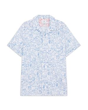 Ps Paul Smith Casual Fit Short Sleeve Floral Camp Shirt
