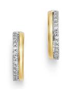 Bloomingdale's Diamond Huggie Earrings In 14k Yellow Gold & 14k White Gold, 0.25 Ct. T.w. - 100% Exclusive