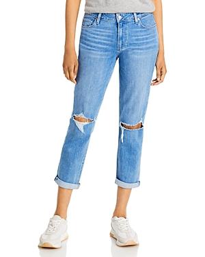 Paige Brigitte High Rise Cuffed Straight Jeans In Ratadest