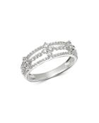 Bloomingdale's Diamond Triple-row Band In 14k White Gold, 0.50 Ct. T.w. - 100% Exclusive
