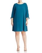 Eileen Fisher Plus Slit-sleeve Silk Dress