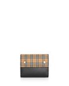 Burberry Small Scale Check Leather Folding Wallet