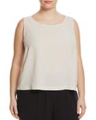 Eileen Fisher Plus System Silk Cropped Shell