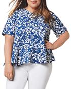 Leota Plus Macie Floral Print Top