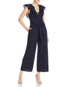 Rebecca Taylor Sleeveless Clover Embroidered Jumpsuit