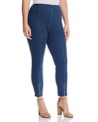 Lysse Plus Cropped Front-zip Legging Jeans In Mid Wash
