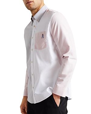 Ted Baker Foster Oxford Color Blocked Button Down Shirt