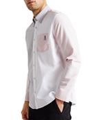 Ted Baker Foster Oxford Color Blocked Button Down Shirt