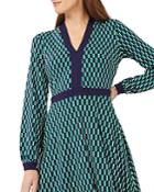 Hobbs London Samara Geo Print Jersey Fit & Flare Dress