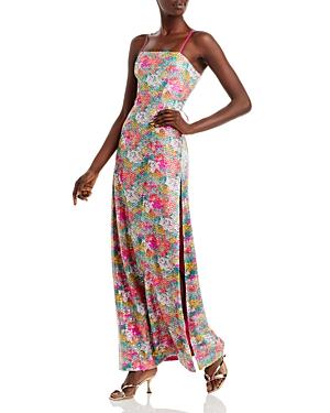 Ramy Brook Zendaya Sequined Floral Gown