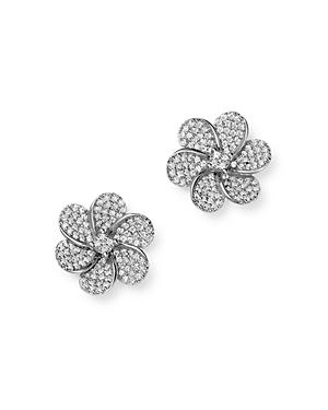 Bloomingdale's Diamond Flower Stud Earrings In 14k White Gold, 0.62 Ct. T.w. - 100% Exclusive