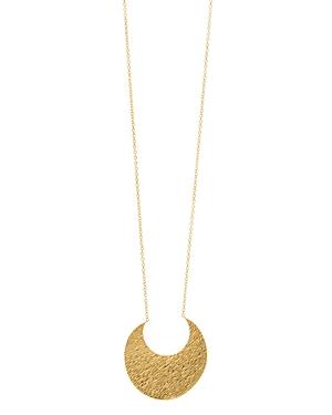 Gorjana Rae Textured Crescent Pendant Slider Necklace, 34