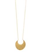 Gorjana Rae Textured Crescent Pendant Slider Necklace, 34