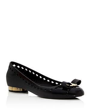 Salvatore Ferragamo Women's Vara Bow Jelly Cutout Flats