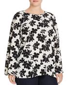 Vince Camuto Plus Floral Bell Sleeve Blouse