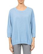 Peserico Vented Hem Drop Shoulder Sweater