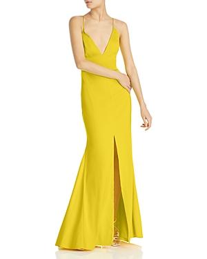 Aidan By Aidan Mattox V Neck Mermaid Gown